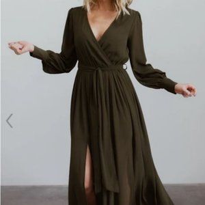 Celine Olive Maxi Dress Xlarge